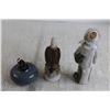 Image 5 : Miniature Empty Liquor Bottles - Eagle, Curling Rock, Luster-Finished Male Figure (Out of Germany)