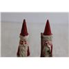 Image 2 : (2) Vintage Santas - 7" Tall