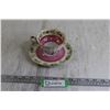 Image 1 : Hand Painted Collectible 3-Legged Cup and Saucer - "Lefton China"