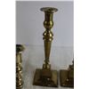 Image 3 : (2) Pairs Victorian Push-Up Brass Candlesticks