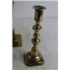 Image 5 : (2) Pairs Victorian Push-Up Brass Candlesticks