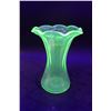 Image 1 : Uranium Depression Glass Vase - 8"