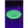 Image 1 : (2) Uranium Depression Glass Plates - 9 3/4" - Royal Lace Pattern - 1 Plate Has A Chip