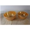 Image 3 : (3) Fire King Bowls - Swirl Design, Peach Lustre