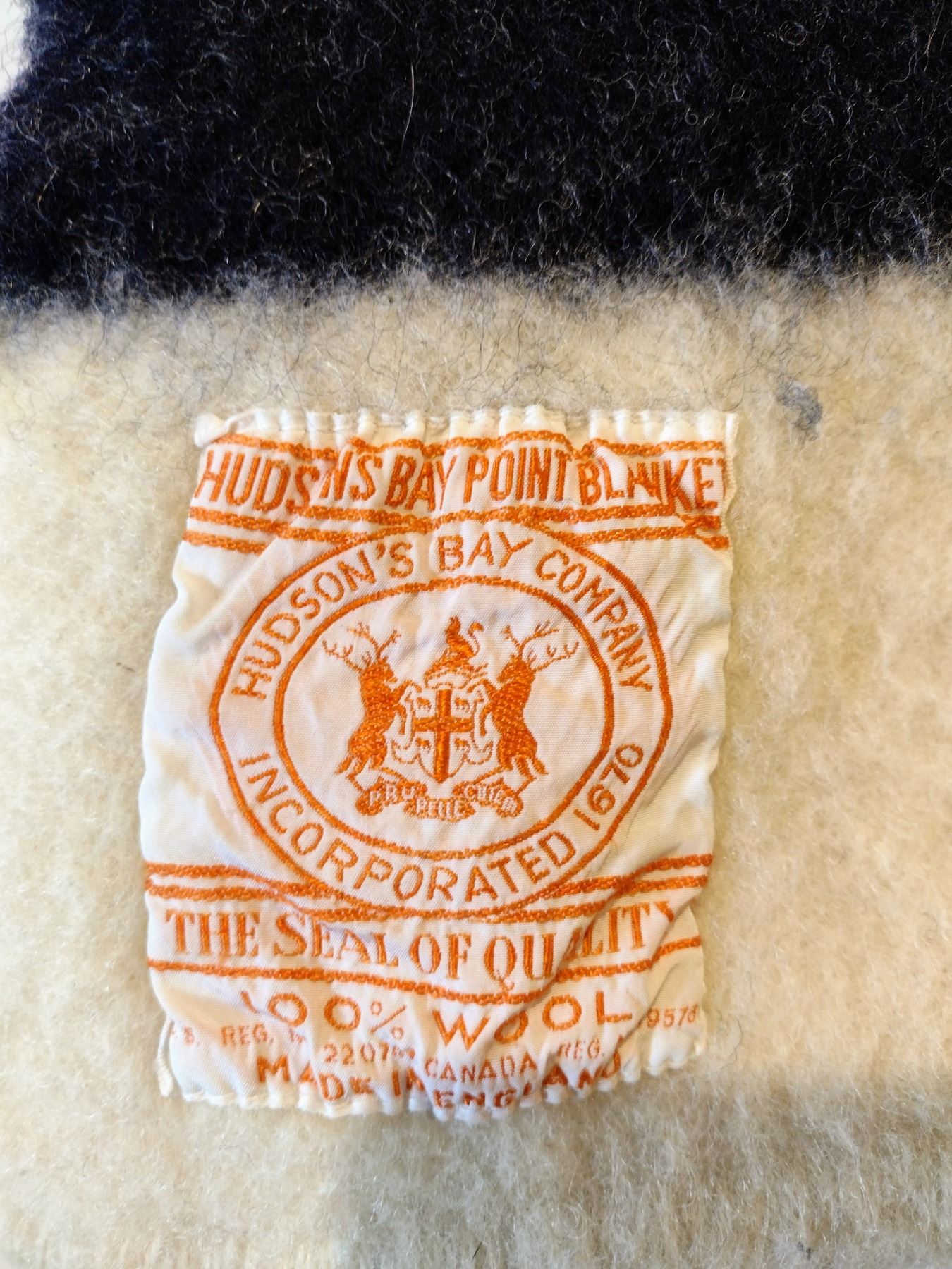 Hudson Bay Company baby blanket. Rare blanket in perfect condition