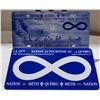 Image 2 : 2 Quebec Metis Nation license plates. One with voyageurs paddling in a canoe, the other a Metis Blue