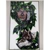 Image 2 : Painting of a Polynesian man with his totem a Wolf. Artist is Angelle Coulombe – Conant, 1998. This 