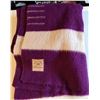 Image 5 : Queen Elizabeth Hudson Bay Company coronation blanket, 1953. Royal Purple with white stripes, 4 poin