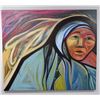 Image 2 : “Star woman,” D.J. Tapaquon original acrylic painting on canvas. This is a large canvas which would 