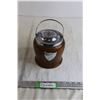 Image 1 : English Oak Biscuit Barrel - Has Crack Inside