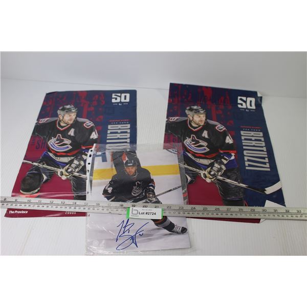 (2) Bertuzzi Posters - Signed Photo