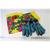 Image 1 : (2) Ladies Scarves - Pair of Ladies Indigenous Themed Gloves (no size)
