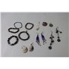 Image 6 : (5) Beaded Bracelets - Beaded & Shell Earrings