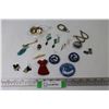 Image 1 : Mickey Mouse Earrings - Assorted Beaded Earrings & Pin - Canucks Fridge Magnet & Canucks Beaded Earr