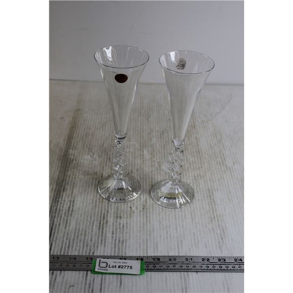 (2) Millenium Champagne Flutes