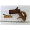 Image 1 : (2) Vintage Moulding Planes - Wooden Plane 6 3/4"