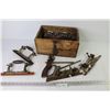 Image 1 : Stanley - No.55 Combination Plane (extra cutters - in wooden box)
