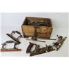 Image 6 : Stanley - No.55 Combination Plane (extra cutters - in wooden box)