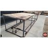 Image 4 : Metal Tubing Wheeled Frame Rack (37-1/2"H x 148"W x 45-1/2"D) (SEE PICS)