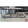 Image 2 : Metal Tubing Wheeled Frame Rack (37"H x 91"W x 46"D) (SEE PICS)