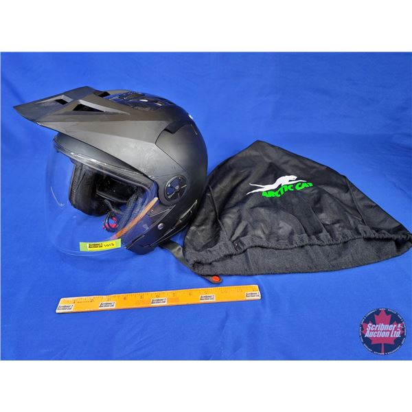 HELMET : Arctic Cat Half DOT (Black) Size : Unavailable (SEE PICS)