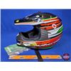 Image 2 : HELMET : Arctic Cat Snocross DOT (Green/White/Red) Size : S (SEE PICS)