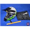 Image 1 : HELMET : Arctic Cat DOT (Black/Green/White) Size : XL (SEE PICS)