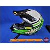 Image 2 : HELMET : Arctic Cat DOT (Black/Green/White) Size : XL (SEE PICS)
