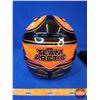 Image 3 : HELMET : Arctic Cat Snocross Snopro (Orange/White/Black) Size : XXL (SEE PICS)