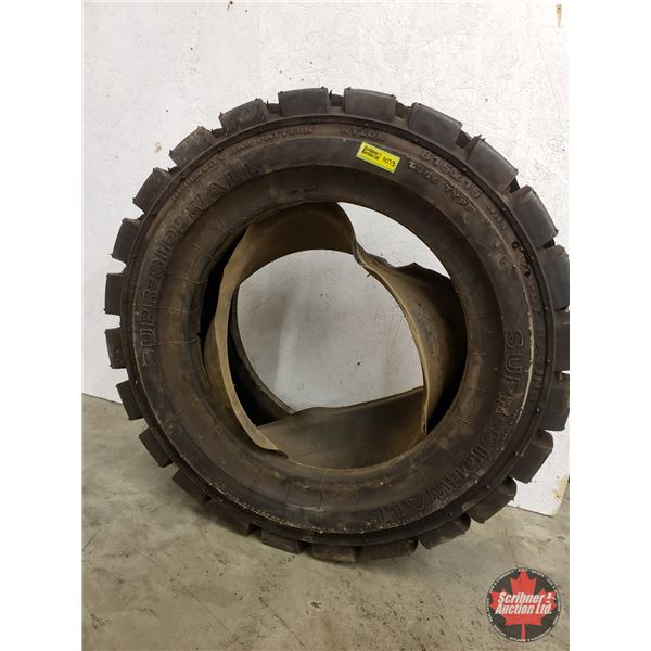 TIRE (1): Industrial Hevi Service "Super Side Wall" 815x15 (12 Ply) c/w Liner (New Old Stock) (SEE P