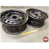 Image 3 : STEEL RIMS (2): 16" x 6.5" (Bolt Pattern: 5 Hole - 4.25") (SEE PICS!)