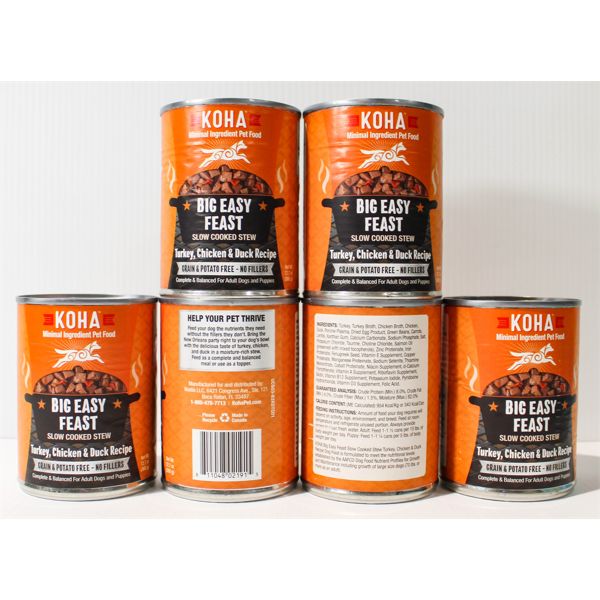 6 KOHA BIG EASY FEAST STEW DOG FOOD