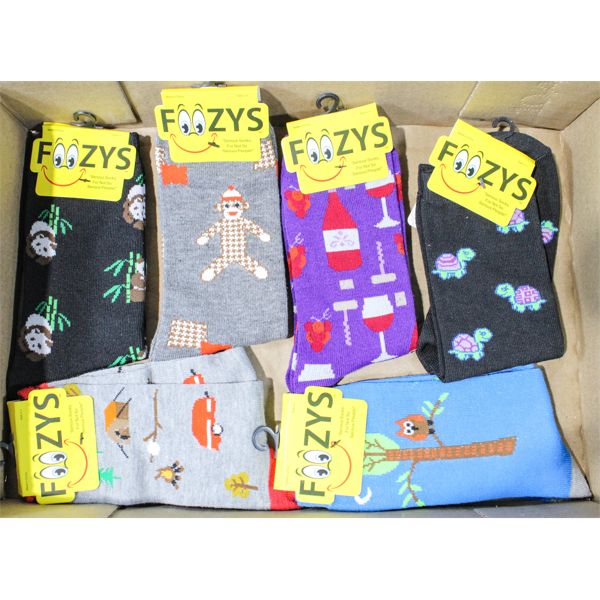 6 PR FOOZYS NOVELTY SOCKS OWL PANDA ETC.