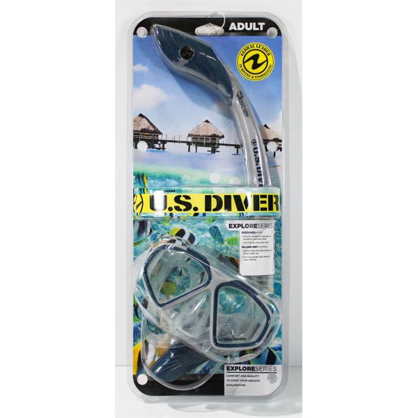 U.S. DIVERS ADULT COZUMEL MASK & ISLAND DRY SNORKEL