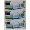 Image 1 : 3PKS X 3 PHILLIPS 60W HALOGEN CLEAR LIGHT BULBS