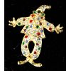 Image 1 : ESTATE RHINESTONE MOVING CLOWN BROOCH