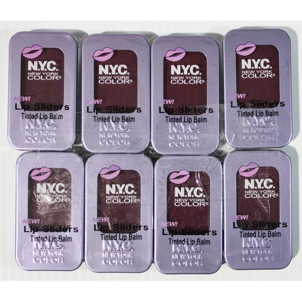 8PK OF N.Y.C. LIP SLIDERS TINTED LIP BALM, SUGAR RUSH