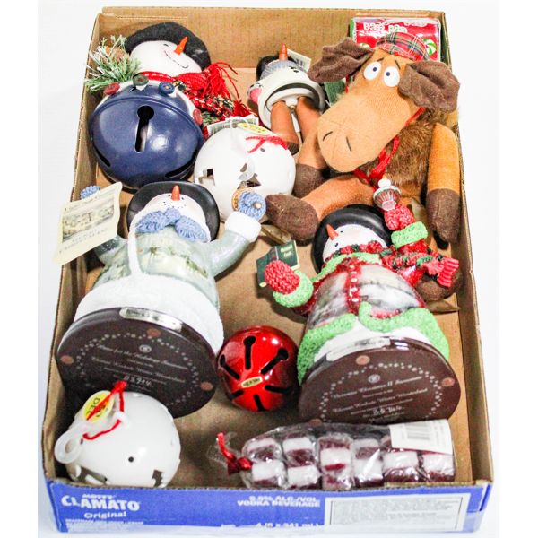 ASST CHRISTMAS HOLIDAY DECORATIONS SNOWMAN ETC