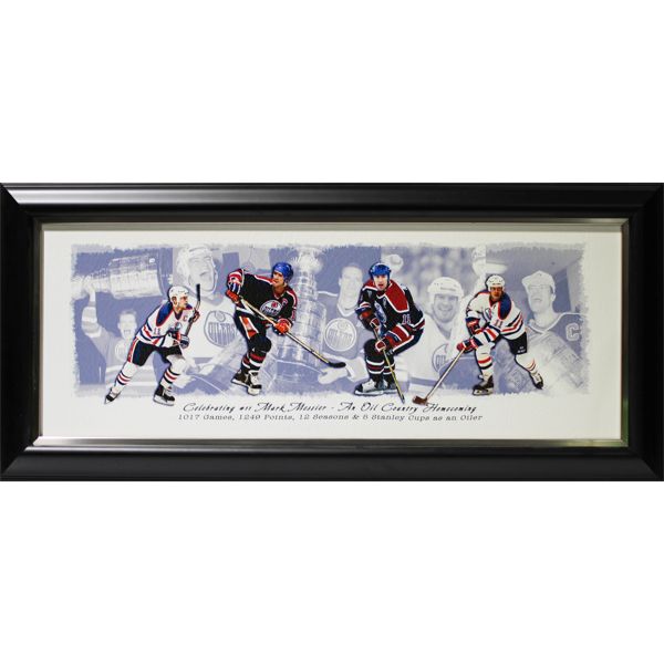 CELEBRATING OILERS MARK MESSIER FRAMED CANVAS