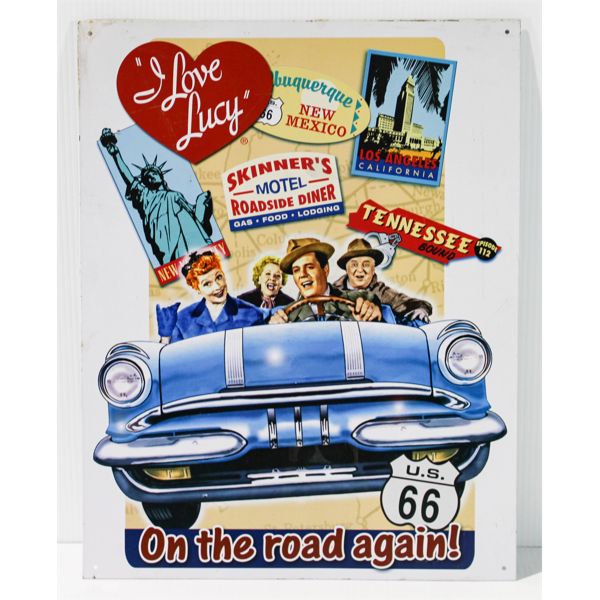 I LOVE LUCY METAL SIGN 12 1/2" X 16"
