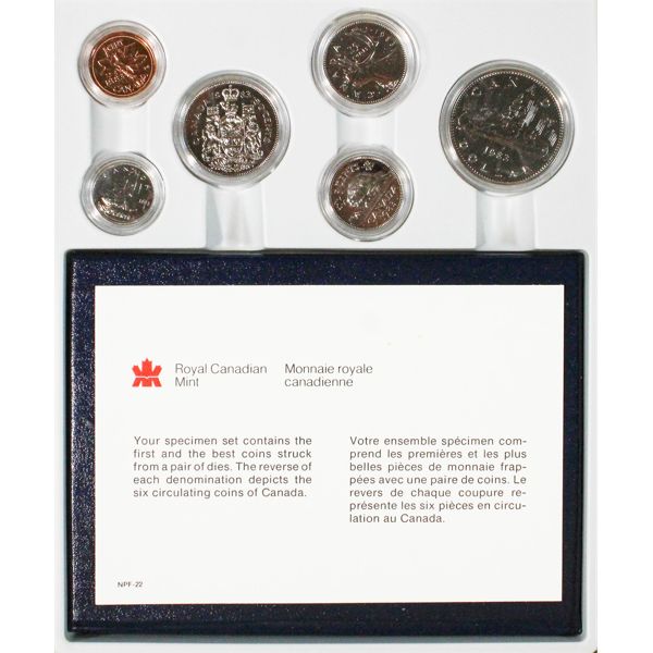 UNSLOTTED 1983 SIX COIN SPECIMEN SET