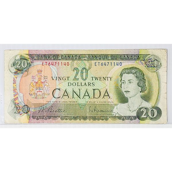 1969 CANADIAN $20 BANKNOTE