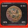Image 1 : RCM 1873 - 1973 RCMP PROOF SILVER DOLLAR