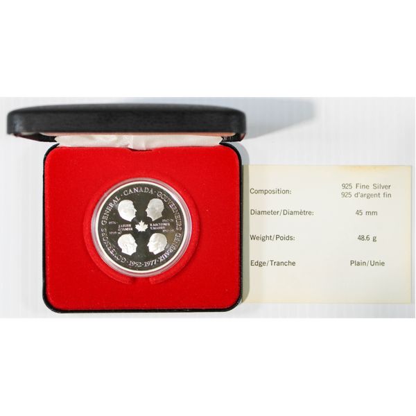 1977 CAN. 4 GOVERNORS GENERALS SILVER MEDALLION