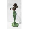 Image 1 : ART DECO STYLE HEAVY METAL DANCING LADY STATUE