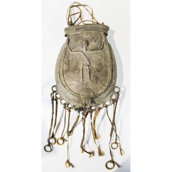 TRIBAL WEST AFRICAN BRONZE MEDICAL SADDLE BAG