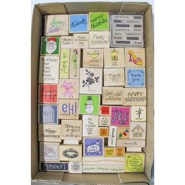 ASST. WOODEN RUBBER STAMPS