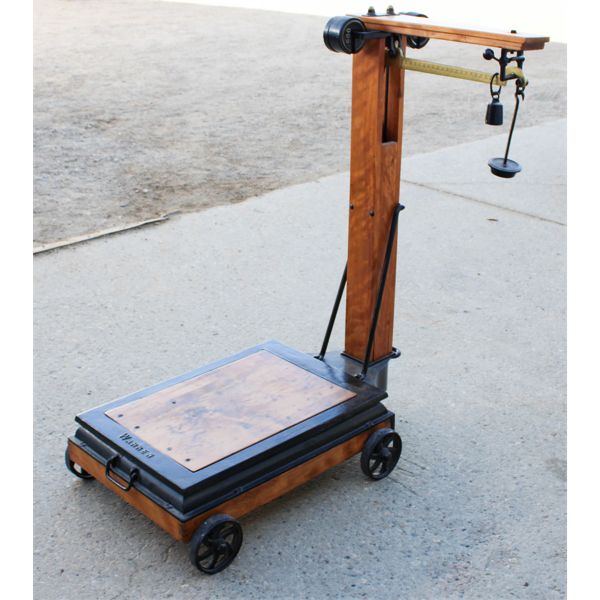 WARREN ANTIQUE PLATFORM SCALE SUPER NICE!