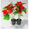 Image 1 : 2 ARTIFICIAL POINSETTIA PLANTS
