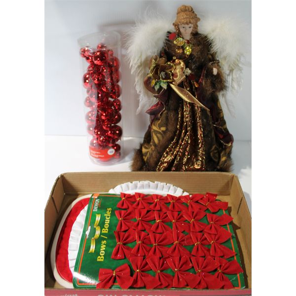 ASST. TREE ORNAMENTS & BOWS